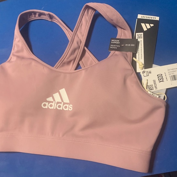 Adidas PowerReact Training Medium-Support Sports Bra Pink Women Size-xs NWT - Picture 5 of 6